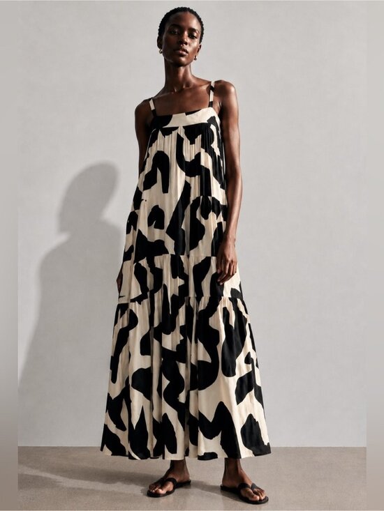 Abel The Label Dresses & Skirts - Anthropologie x ABEL THE LABEL Abstract Print Flowy Maxi Dress – M